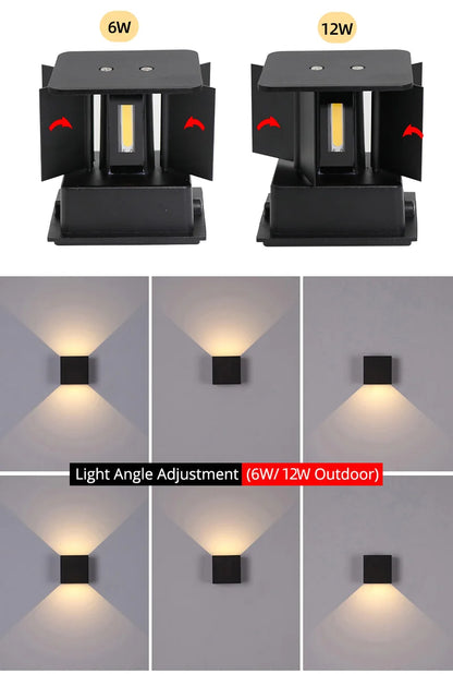 Up and Down LED Wall Lamp Waterproof IP65 Interior Wall Light For Living Room Bedroom Stair Corridor 24W Indoor Outdoor Lighting