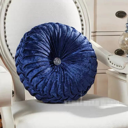 35/40cm Round Pumpkin Pleated Seat Cushion Pillow Pouf Soft Velvet Comfortable Pouf Throw Floor Sofa Home Decor Cojines Coussin