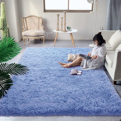 Fluffy Rug Indoor Plush Soft Carpet for Living Room Anti-Skid Durable Area Rug for Girls Bedroom Kids Room Carpets