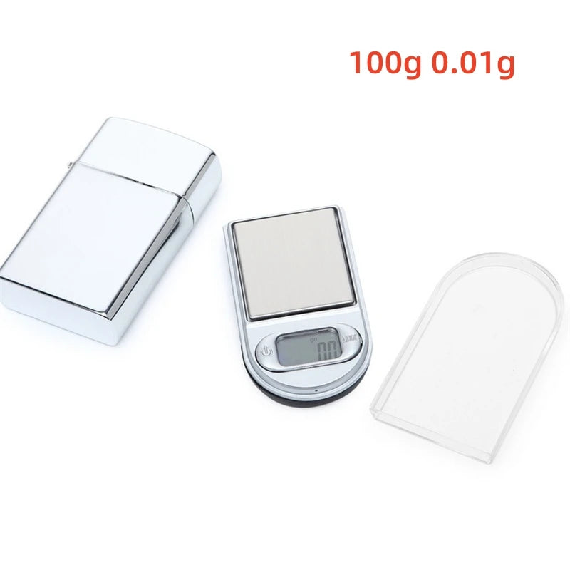 Mini Pocket Lighter Scale 50g/100g/200g Precision Digital Scales for For Jewelry Diamond Reloading Kitchen 0.01g Weight