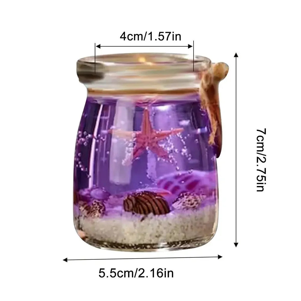 Scented Candles Sea Theme Gel Wax Home Air Freshener Aromatherapy Jar Candles Wedding Birthday Gift Home Decoration Candles bulk