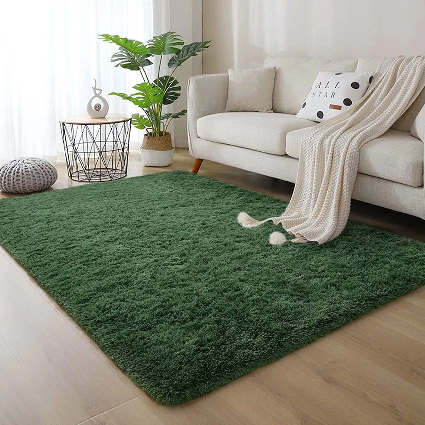 Fluffy Rug Indoor Plush Soft Carpet for Living Room Anti-Skid Durable Area Rug for Girls Bedroom Kids Room Carpets