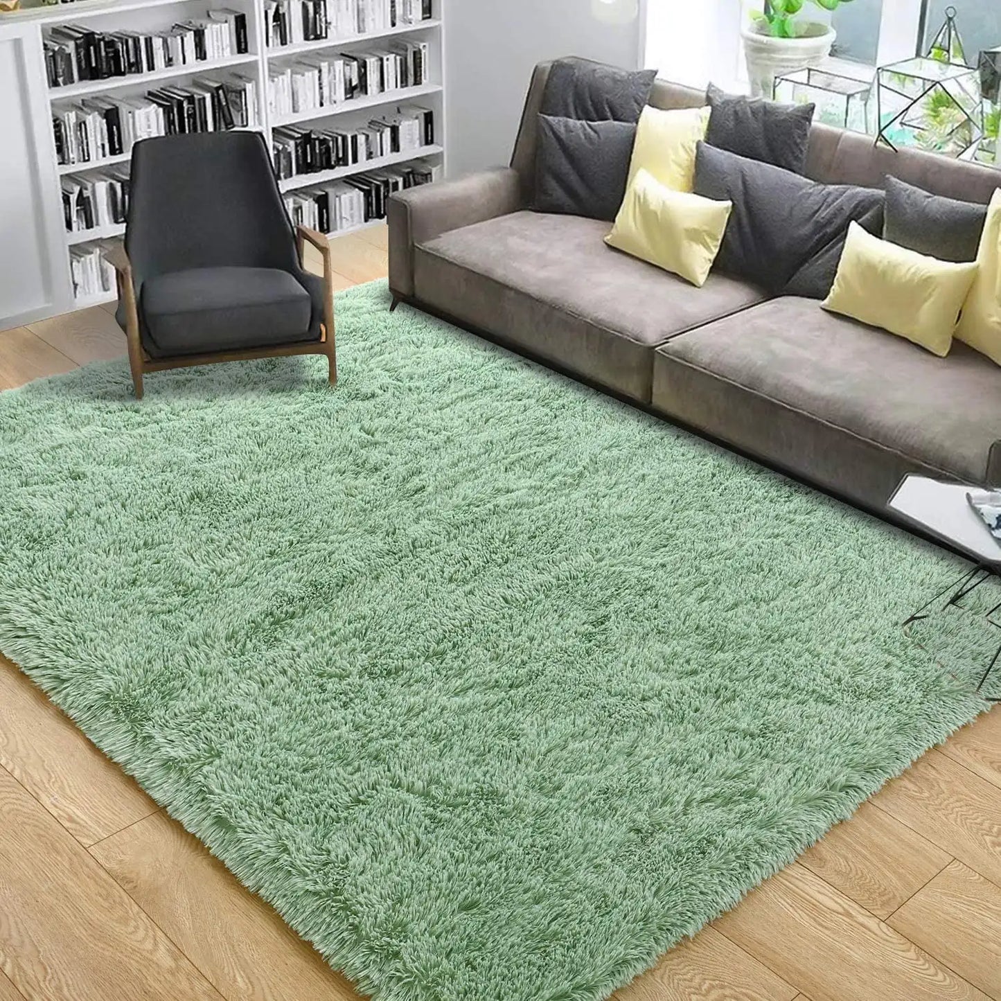 Fluffy Rug Indoor Plush Soft Carpet for Living Room Anti-Skid Durable Area Rug for Girls Bedroom Kids Room Carpets