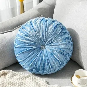 Leisure Golden Velvet Cushion for Sofa Round Pillow 35*35 Livingroom Deco