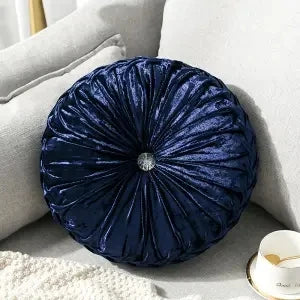 Leisure Golden Velvet Cushion for Sofa Round Pillow 35*35 Livingroom Deco