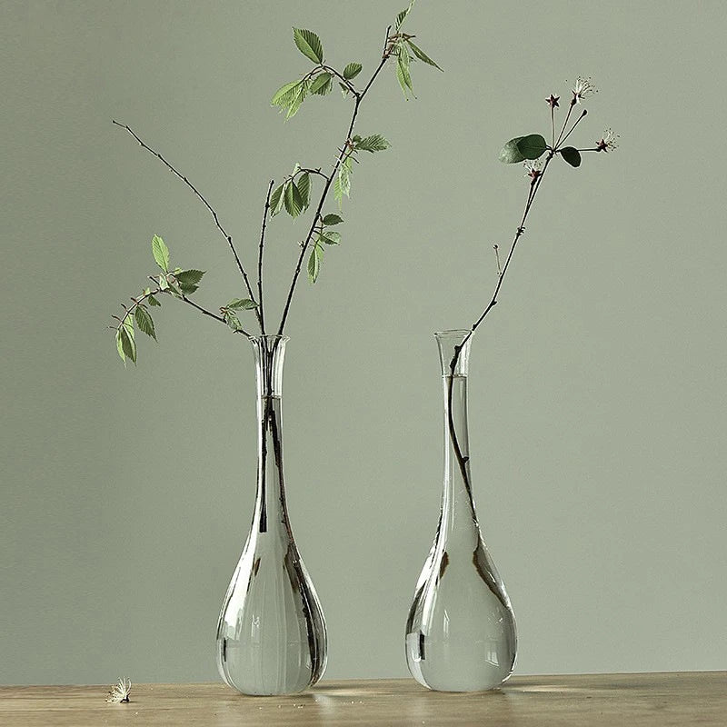 Transparent Glass Vases for Plant Bottle Japanese Zen Flower Vase Simple Hydroponic Living Room Table Decorative Flower Pot