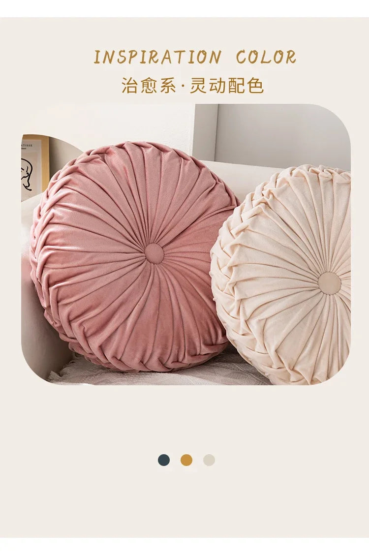 Pumpkin Pillow Round Pillow Pink Cushion Waist Pillow Living Room Sofa B&B Decorative Wheel Futon