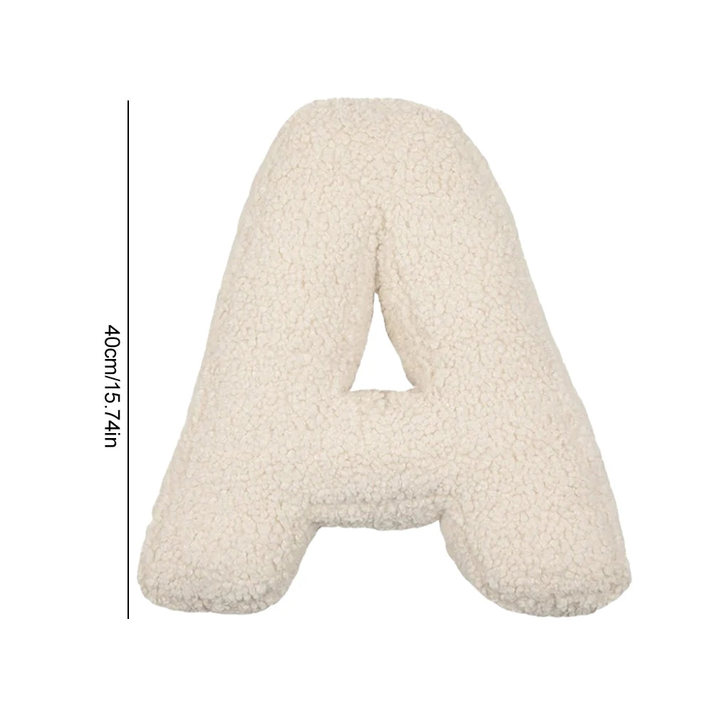 English Letter Pillow Plush Stuff Pillow 26 Letters Shape Pillow Decorative Alphabet Pillow for Bedroom Decor