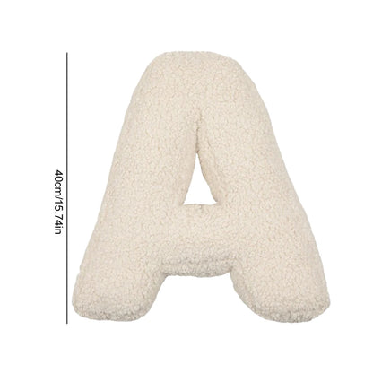 English Letter Pillow Plush Stuff Pillow 26 Letters Shape Pillow Decorative Alphabet Pillow for Bedroom Decor