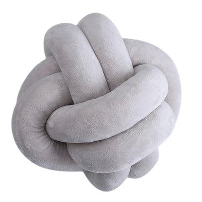 Soft Knot Ball Pillows Round Throw Pillow Cushion Kids Home Decoration Plush Pillow Throw Knotted Pillow Handmade