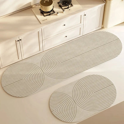 Super Absorbent Kitchen Floor Mat Long Diatomite Kitchen Rug Soft Washable Carpets Anti Slip Bathroom Entrance Doormat