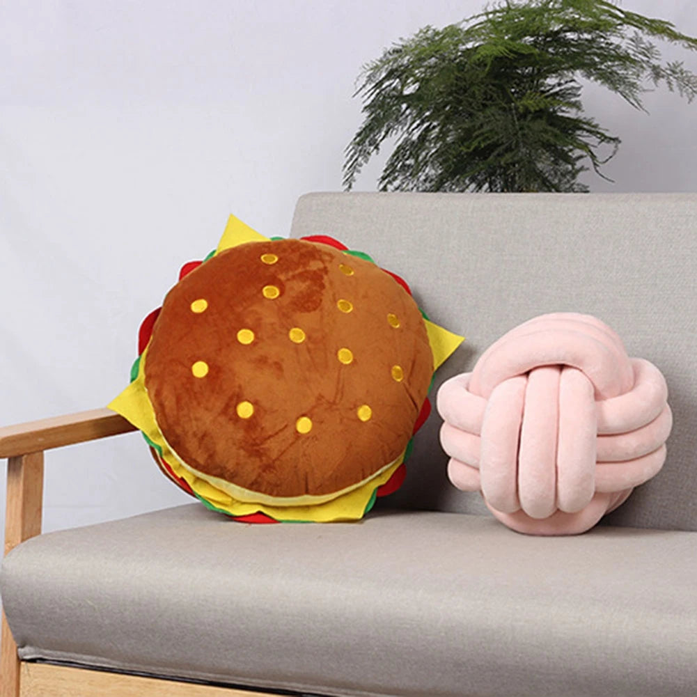 Simulation Burger Cushion Sofa Lumbar Pillow Super Soft Child Household Throw Pillow