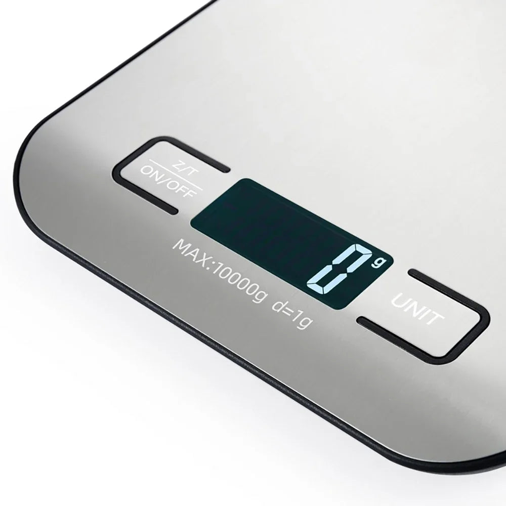 Rechargeable Kitchen Scale LCD Display Stainless Steel Electronic Scales Home Jewelry Food Snacks Weighing Baking Tools