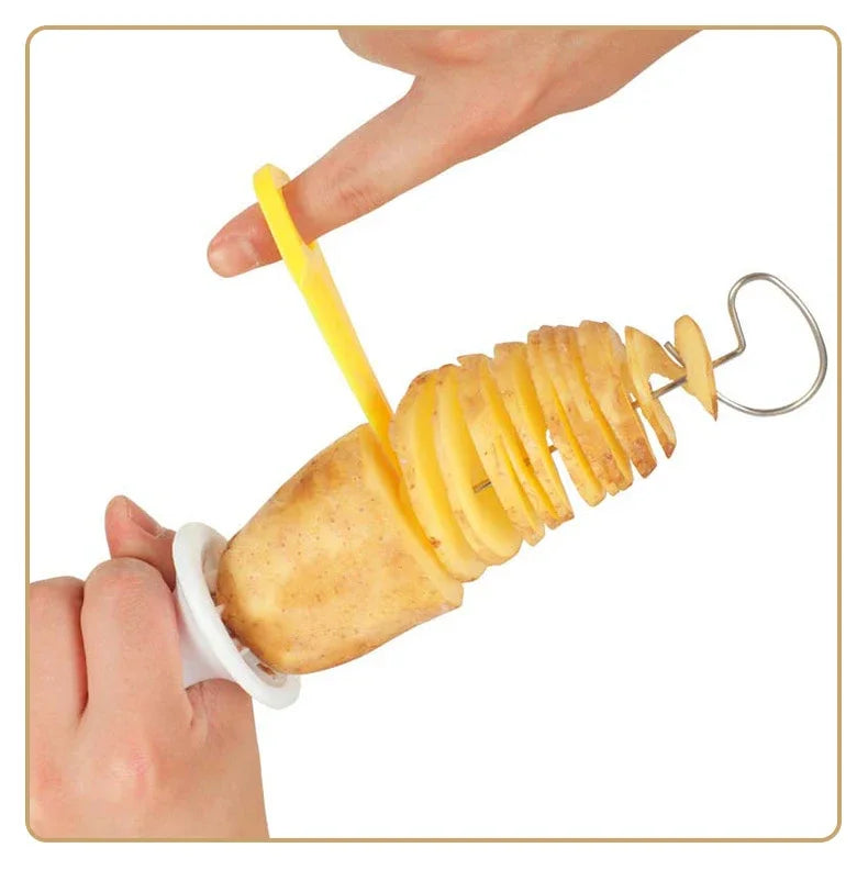 Whirlwind Potato Spiral Cutter Potato Tower Making Machine Vegetable Slicer Creative Vegetable Tools Kitchen Accessories Gadgets