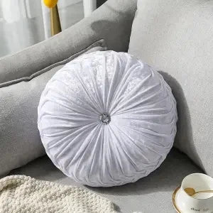 Leisure Golden Velvet Cushion for Sofa Round Pillow 35*35 Livingroom Deco