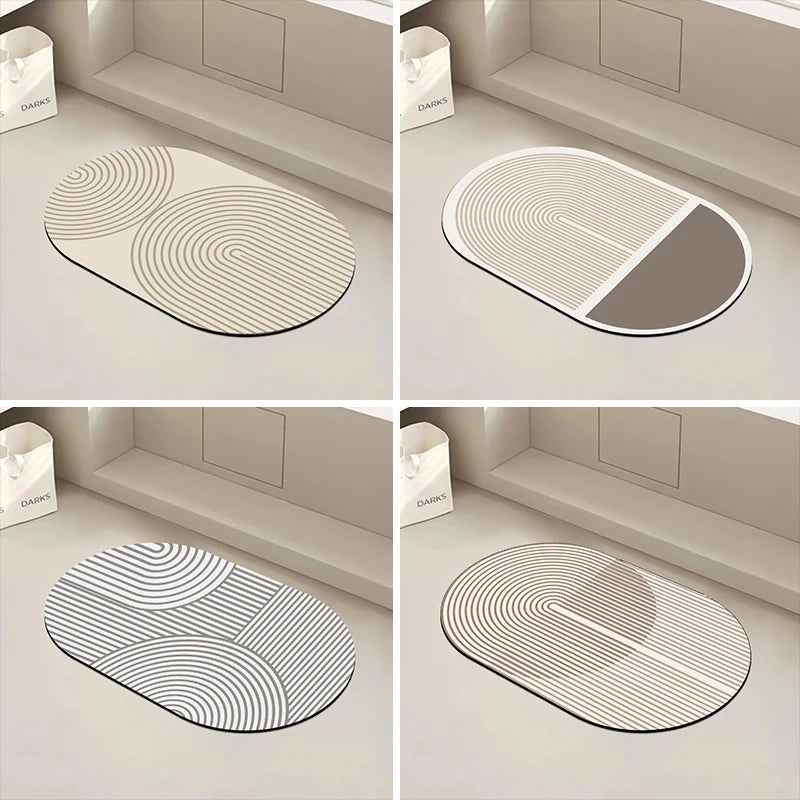 Super Absorbent Kitchen Floor Mat Long Diatomite Kitchen Rug Soft Washable Carpets Anti Slip Bathroom Entrance Doormat