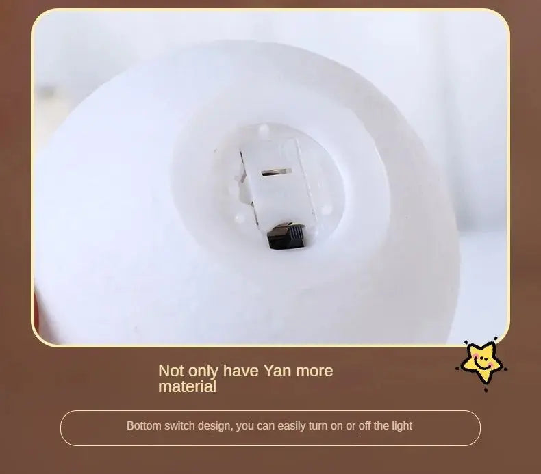 Hot Selling Moon Light Romantic Atmosphere Room Decoration Warm Soft Light Accompany Night Lamp Birthday Gift Button Cell