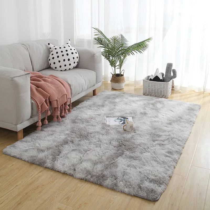 Gray Carpet for Living Room Plush Rug Bed Room Floor Fluffy Mats Anti-slip Home Decor Rugs Soft Velvet Carpets Kids Room Blanket