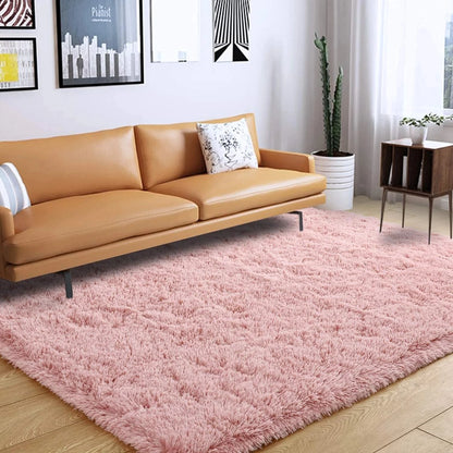 Fluffy Rug Indoor Plush Soft Carpet for Living Room Anti-Skid Durable Area Rug for Girls Bedroom Kids Room Carpets