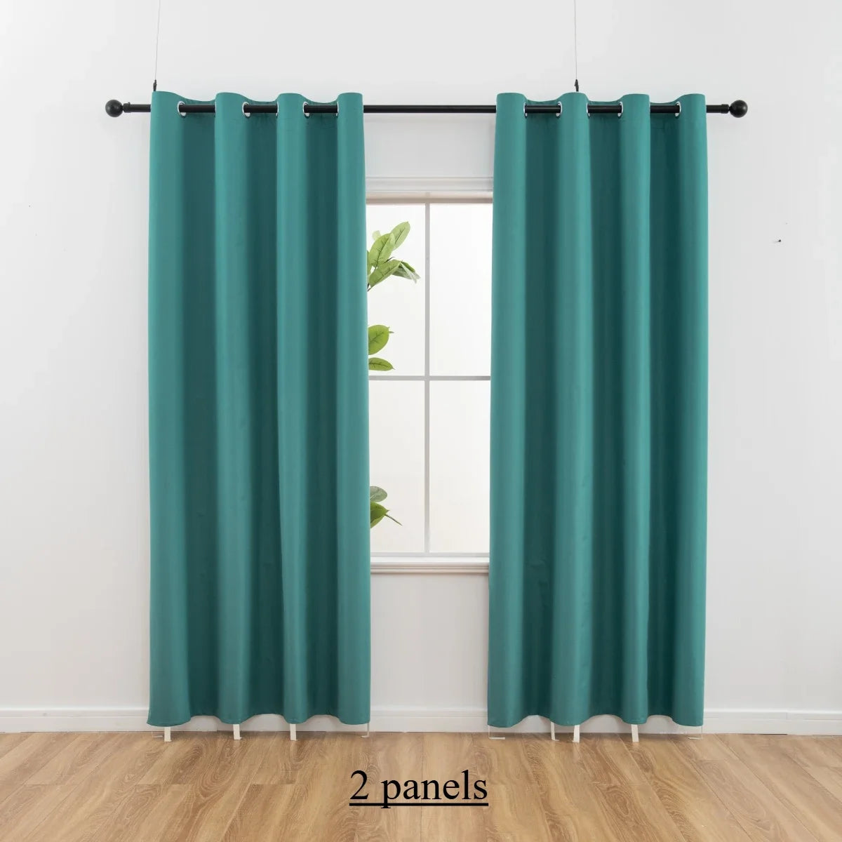 2pcs Solid 100% Blackout Curtains - Curtains for Bedroom and Living Room - UV Protection, Easy Sliding, and Stylish Design