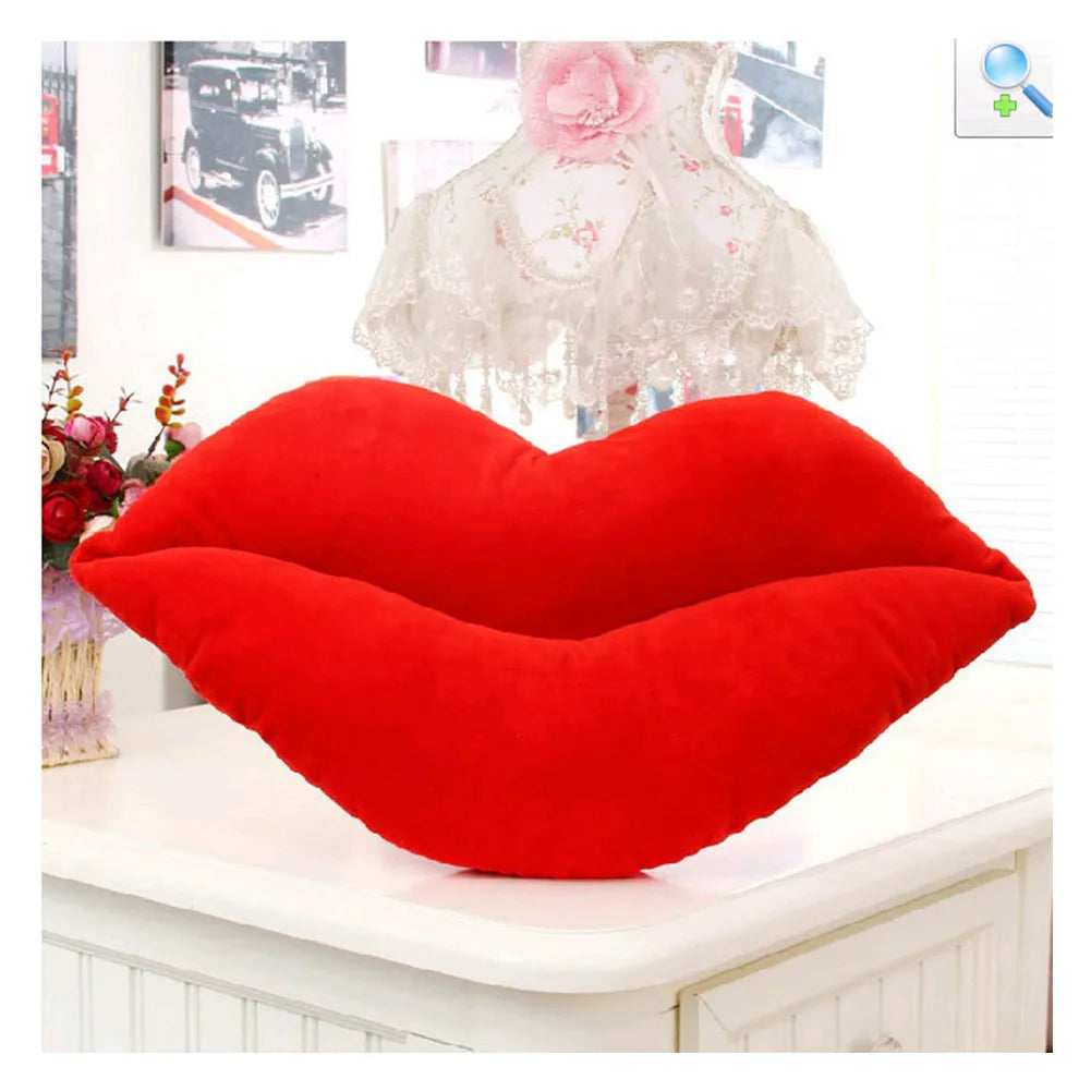 Soft Plush Lip Shaped Throw Pillow Cushion for Girlfriend Lover