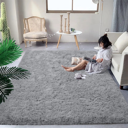 Fluffy Rug Indoor Plush Soft Carpet for Living Room Anti-Skid Durable Area Rug for Girls Bedroom Kids Room Carpets