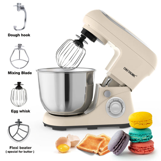 1pc CHEFTRONIC Stand Mixer,5Qt Tilt-Head Electric Household Stand Mixer - 500W 6+P Speed, Food Beater And Butter Beater,US Plug