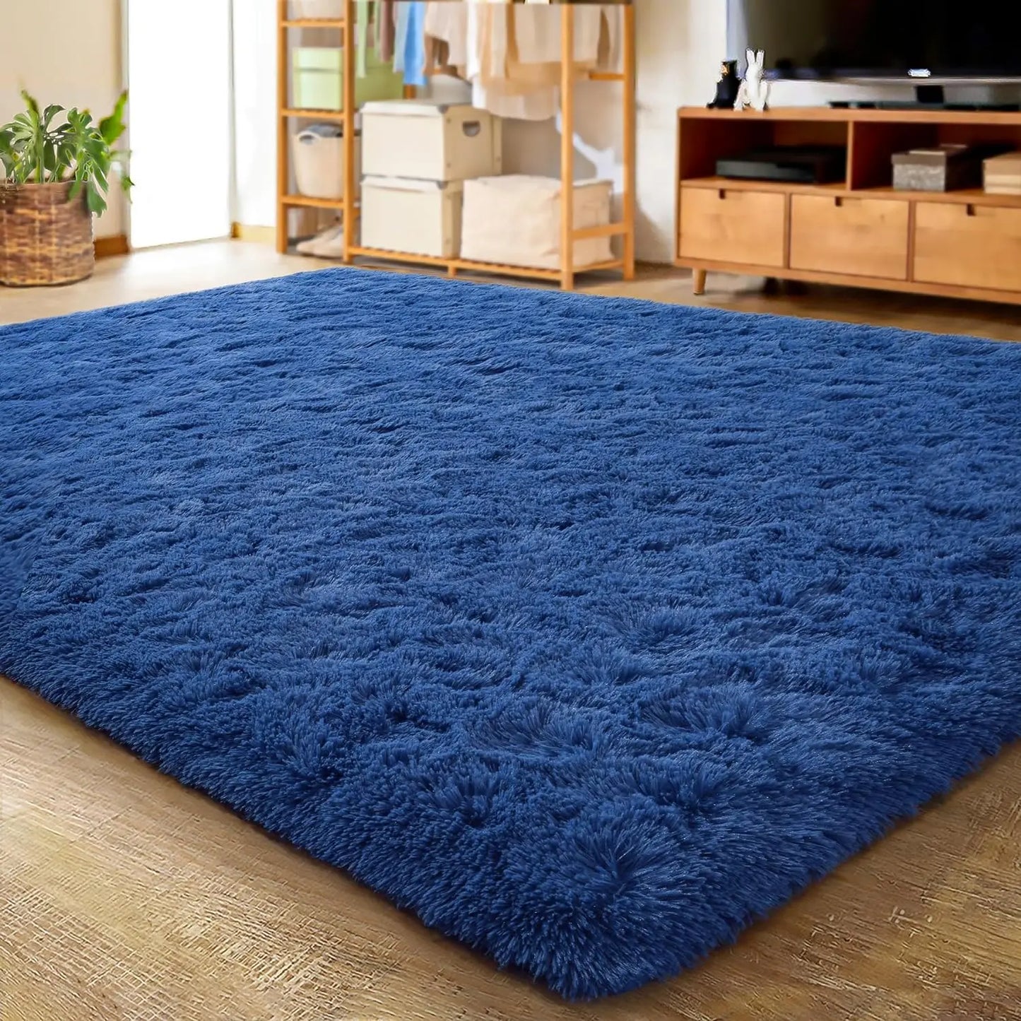 Fluffy Rug Indoor Plush Soft Carpet for Living Room Anti-Skid Durable Area Rug for Girls Bedroom Kids Room Carpets