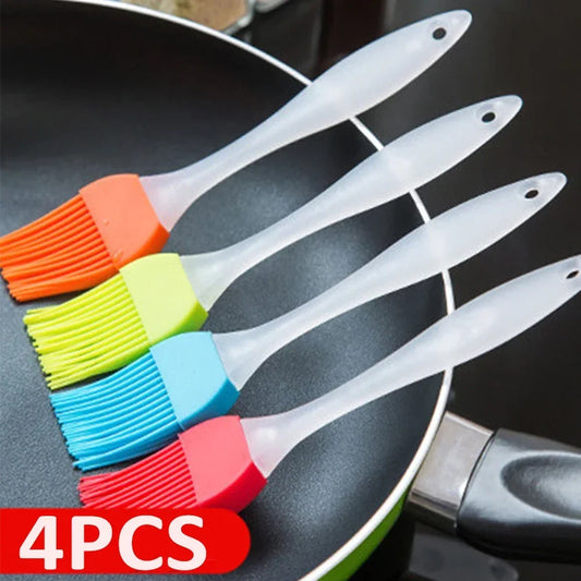 4/1PCS Silicone Barbecue Brush Pastry Grill Bread Oil Brush Split Type High Temperature Resistant BBQ Cake Baking Tool Bakeware