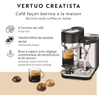 Nespresso the Vertuo Creatista Coffee and Espresso Maker by  BVE850BTR, Black Truffle