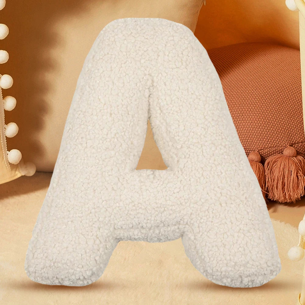 English Letter Pillow Plush Stuff Pillow 26 Letters Shape Pillow Decorative Alphabet Pillow for Bedroom Decor