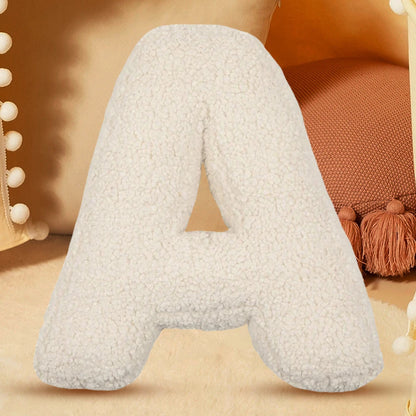 English Letter Pillow Plush Stuff Pillow 26 Letters Shape Pillow Decorative Alphabet Pillow for Bedroom Decor