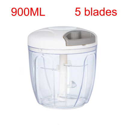 500/900ML Manual Meat Mincer Garlic Chopper Rotate Garlic Press Crusher Vegetable Onion Cutter Kitchen Cooking Accessories