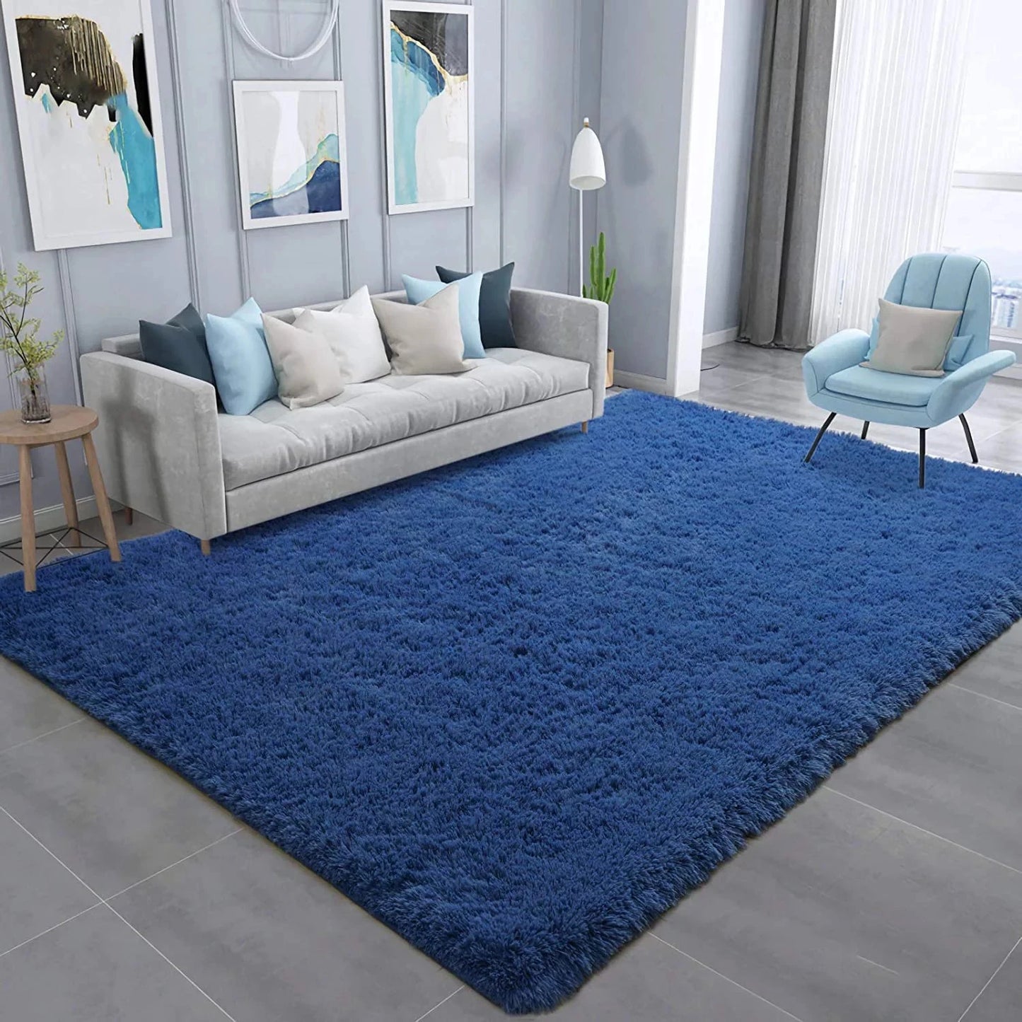 Fluffy Rug Indoor Plush Soft Carpet for Living Room Anti-Skid Durable Area Rug for Girls Bedroom Kids Room Carpets