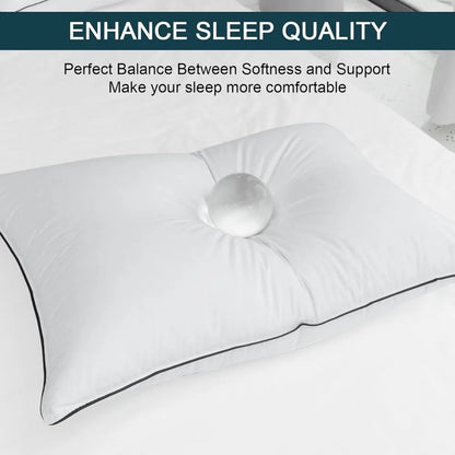 Down Pillows, Bed Pillows, Supine, Abdominal or Side Sleeping Pillows, Ultimate Comfortable Silky Fabric Wear-resistant Design