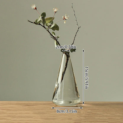 Transparent Glass Vases for Plant Bottle Japanese Zen Flower Vase Simple Hydroponic Living Room Table Decorative Flower Pot