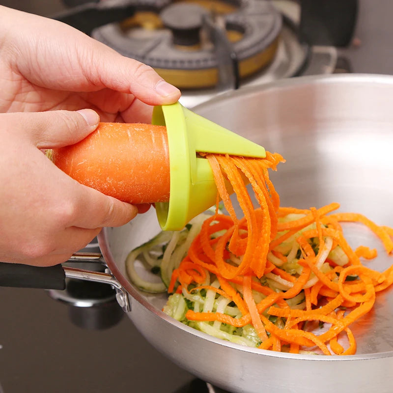 Vegetable Fruit Spiral Shredder Peeler Multi-function Manual Shredder Device Potato Carrot Rotating Shredder Grater Kitchen Tool