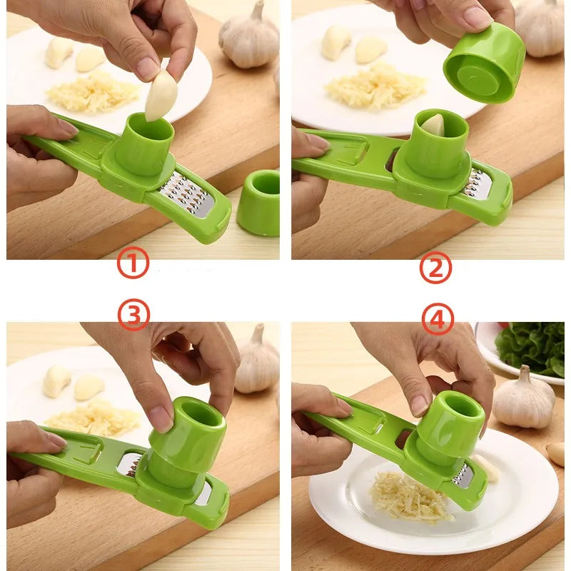 Ginger Garlic Crusher Press Garlic Grinding Grater Cutter Peeler Manual Garlic Mincer Chopping Garlic Tool Kitchen Accessories