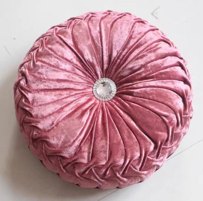 35/40cm Round Pumpkin Pleated Seat Cushion Pillow Pouf Soft Velvet Comfortable Pouf Throw Floor Sofa Home Decor Cojines Coussin