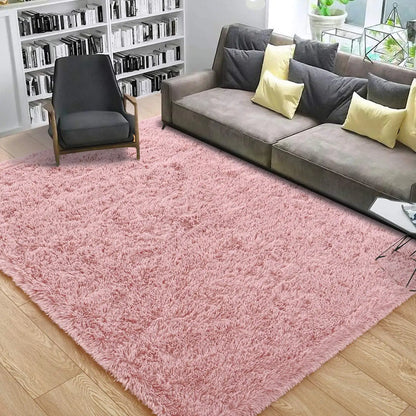 Fluffy Rug Indoor Plush Soft Carpet for Living Room Anti-Skid Durable Area Rug for Girls Bedroom Kids Room Carpets