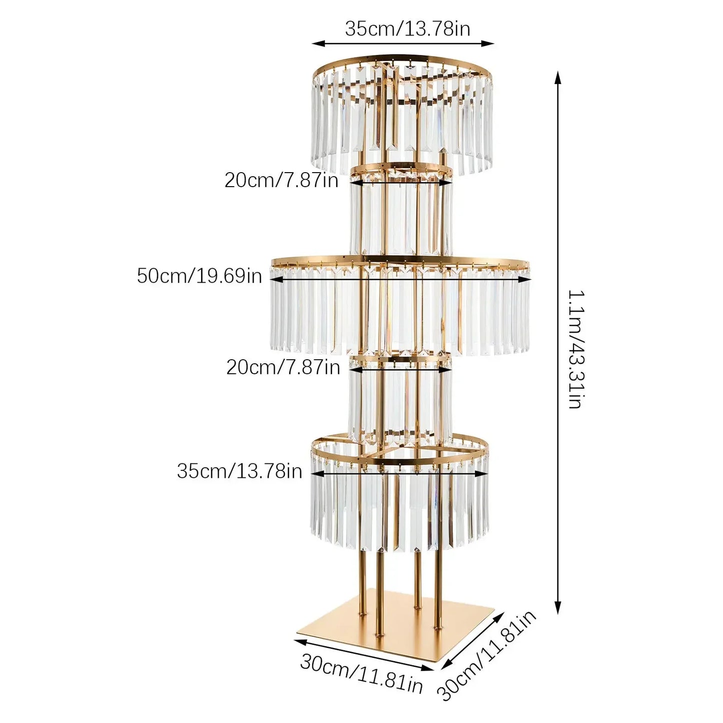 43.3in Height Wedding Centerpieces Flower Stand Table Decor Flower Vase Wedding Centerpieces Flower Stand Free Standing