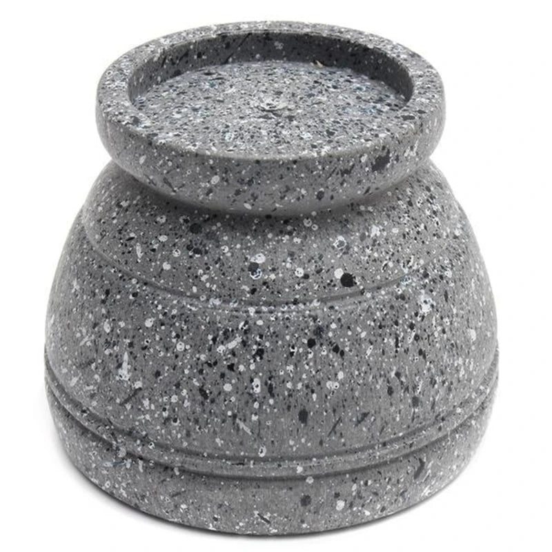 1 Set Grinding Bowl Garlic Press Pestle Grinder Granite Decor Spice Crusher Herb Pepper Mixing Pot Kitchen Mills Tool