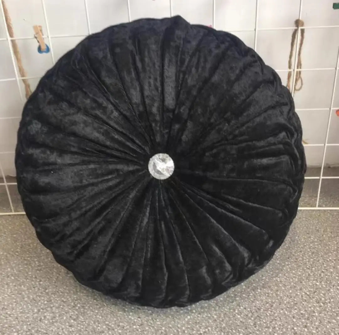 35/40cm Round Pumpkin Pleated Seat Cushion Pillow Pouf Soft Velvet Comfortable Pouf Throw Floor Sofa Home Decor Cojines Coussin