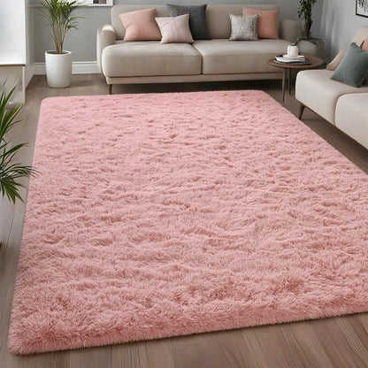 Fluffy Rug Indoor Plush Soft Carpet for Living Room Anti-Skid Durable Area Rug for Girls Bedroom Kids Room Carpets