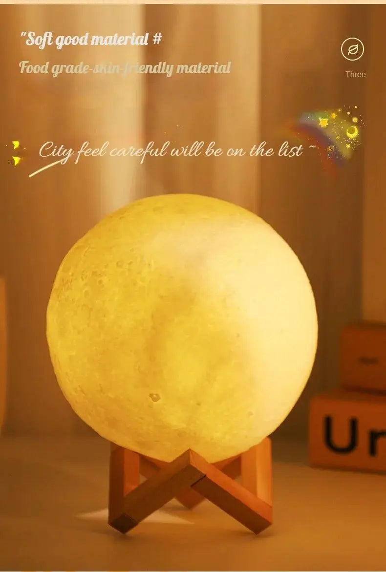 Hot Selling Moon Light Romantic Atmosphere Room Decoration Warm Soft Light Accompany Night Lamp Birthday Gift Button Cell