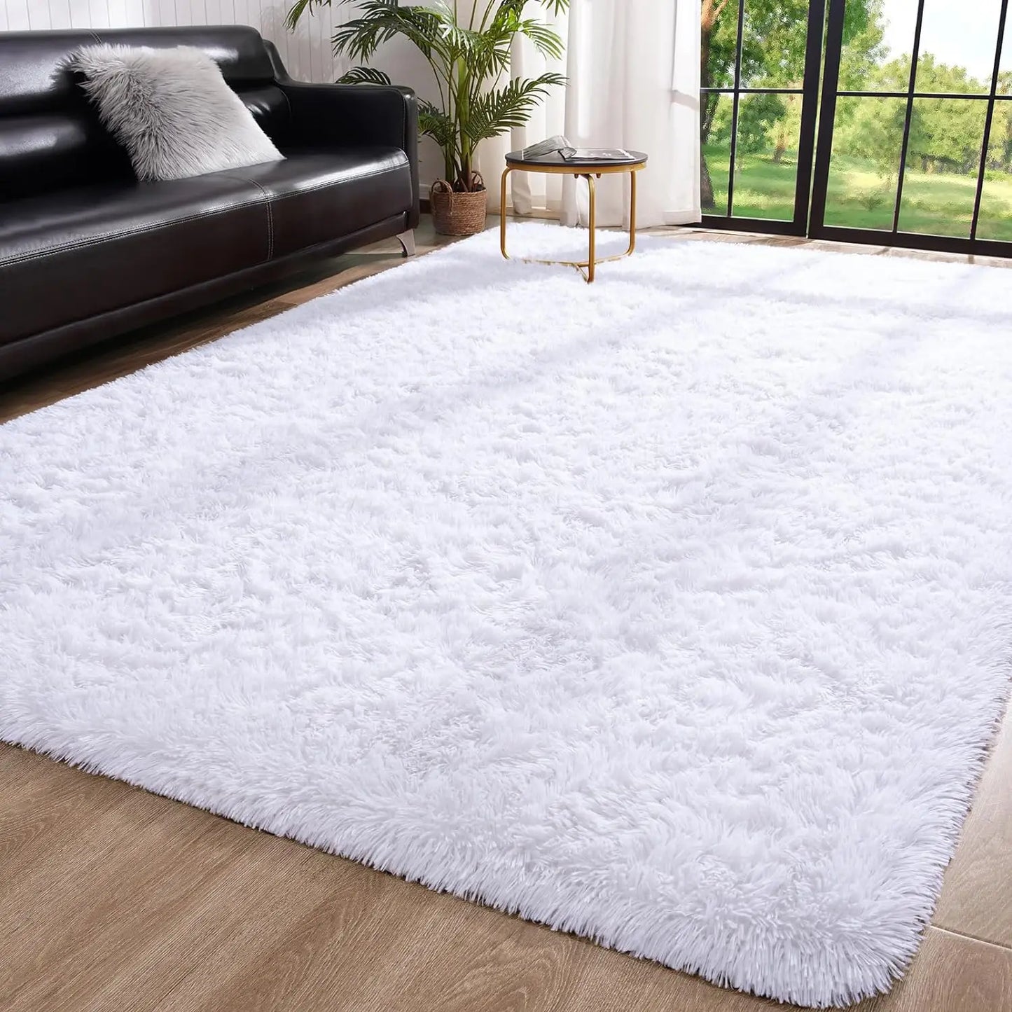 Fluffy Rug Indoor Plush Soft Carpet for Living Room Anti-Skid Durable Area Rug for Girls Bedroom Kids Room Carpets