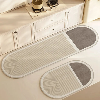 Super Absorbent Kitchen Floor Mat Long Diatomite Kitchen Rug Soft Washable Carpets Anti Slip Bathroom Entrance Doormat