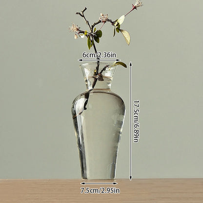 Transparent Glass Vases for Plant Bottle Japanese Zen Flower Vase Simple Hydroponic Living Room Table Decorative Flower Pot