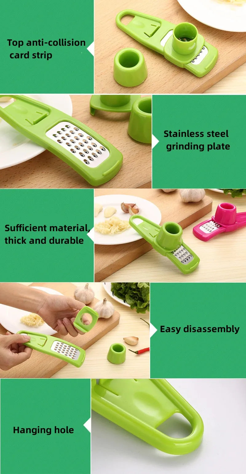 Ginger Garlic Crusher Press Garlic Grinding Grater Cutter Peeler Manual Garlic Mincer Chopping Garlic Tool Kitchen Accessories