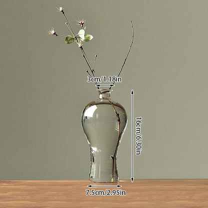 Transparent Glass Vases for Plant Bottle Japanese Zen Flower Vase Simple Hydroponic Living Room Table Decorative Flower Pot